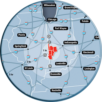 West Central Indiana Transportation Map